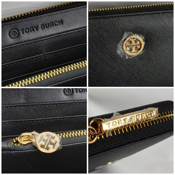 TORY BURCH ROBINSON FULL-ZIP LONG WALLET LEATHER - Picture 13 of 16